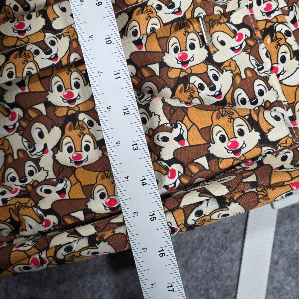 Chip & Dale Rescue Rangers Backpack Character All Over Print Canvas Bag 16" RARE - Picture 6 of 10